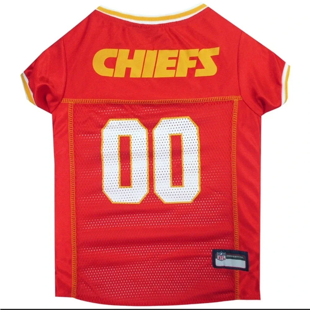 NWT NFL Chiefs Pet Dog Mesh Jersey XS